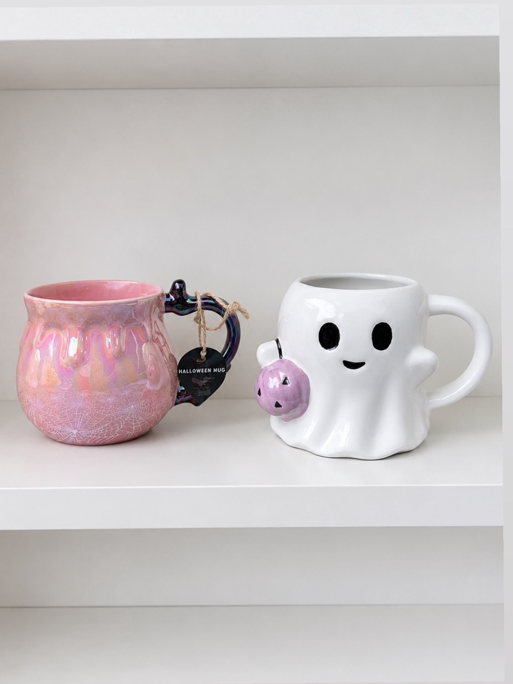ALDI Ghost Mug and Pink Cauldron Mug Set